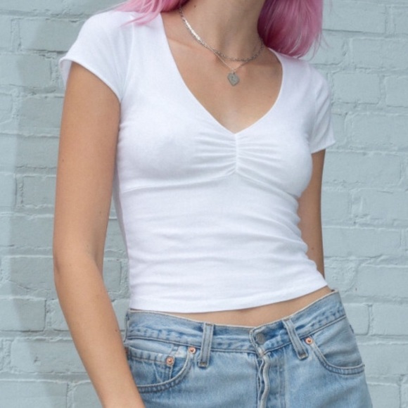 Brandy Melville Tops - white gina brandy top